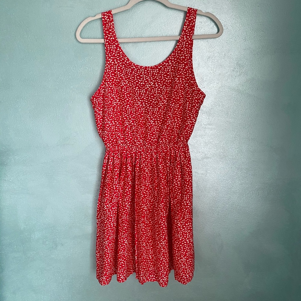 Patterned Coral Dress